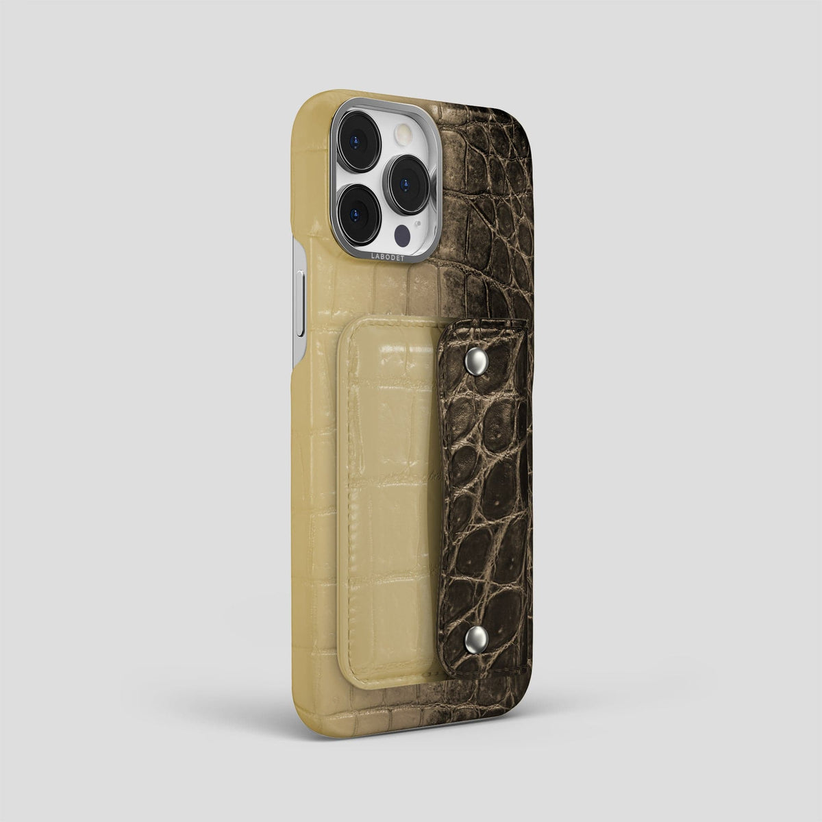 Natural iPhone 15 Pro Max Envelope Case Himalayan Crocodile -3 | Natural
