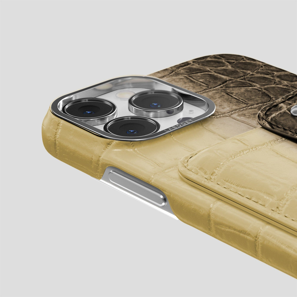 Natural iPhone 15 Pro Max Envelope Case Himalayan Crocodile -5 | Natural