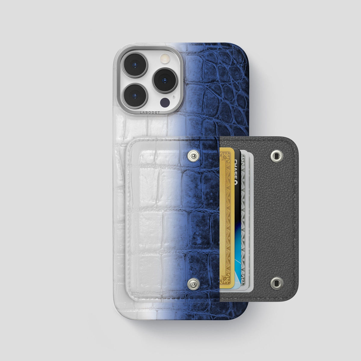 Navy Blue iPhone 15 Pro Max Envelope Case Himalayan Crocodile -1 | Navy-Blue