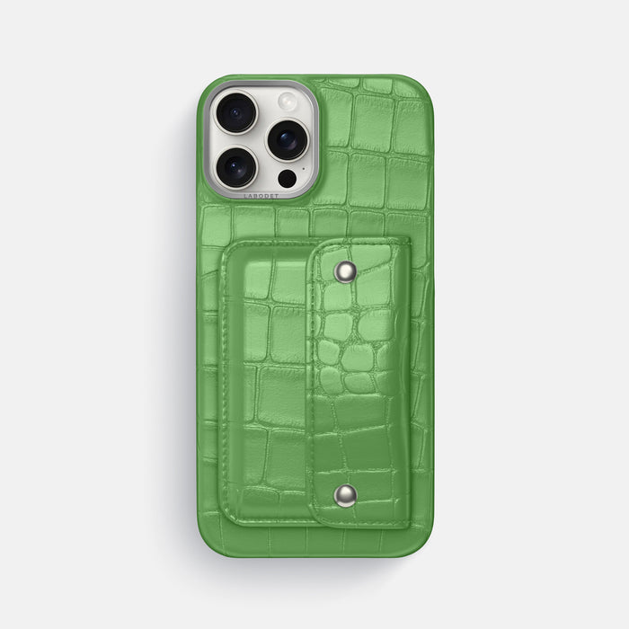 Apple-Green iPhone 16 Pro Max Envelope Case Alligator -1 | Apple-Green