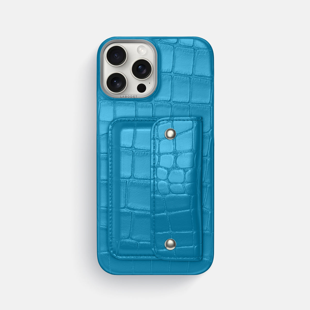 Curaçao-Blue iPhone 16 Pro Max Envelope Case Alligator -1 | Curaçao-Blue