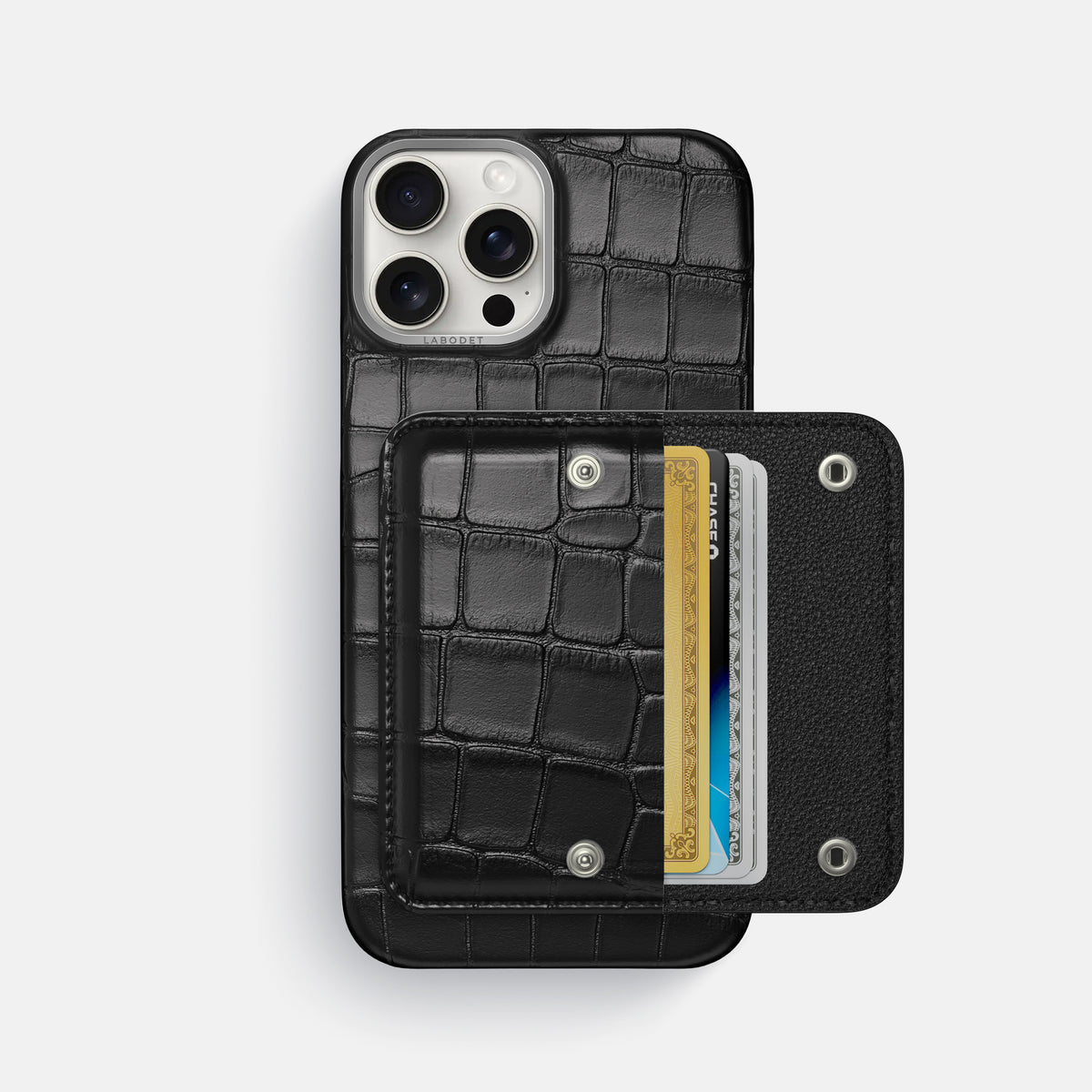 Black iPhone 16 Pro Max Envelope Case Alligator -2 | Black