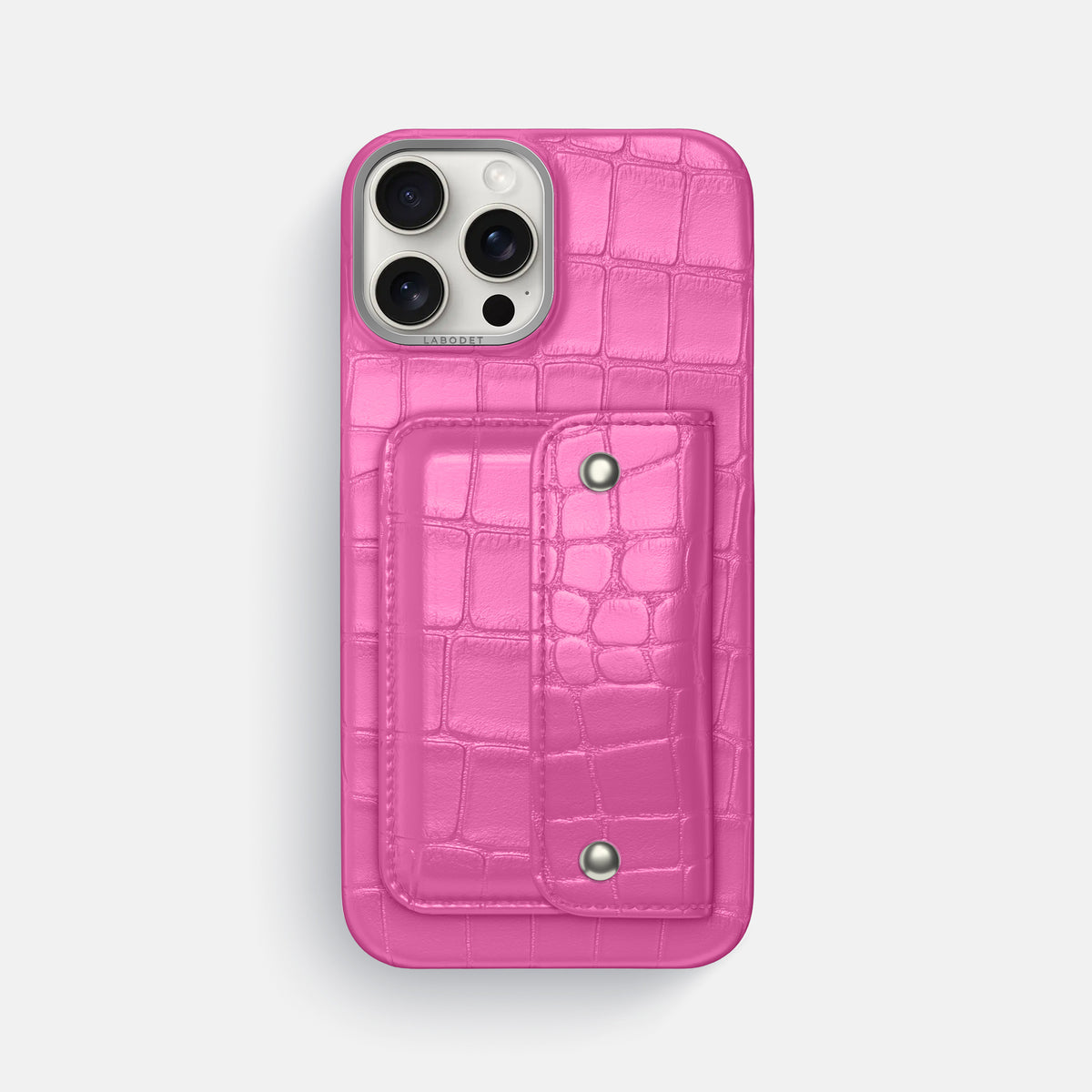 Fuchsia iPhone 16 Pro Max Envelope Case Alligator -1 | Fuchsia