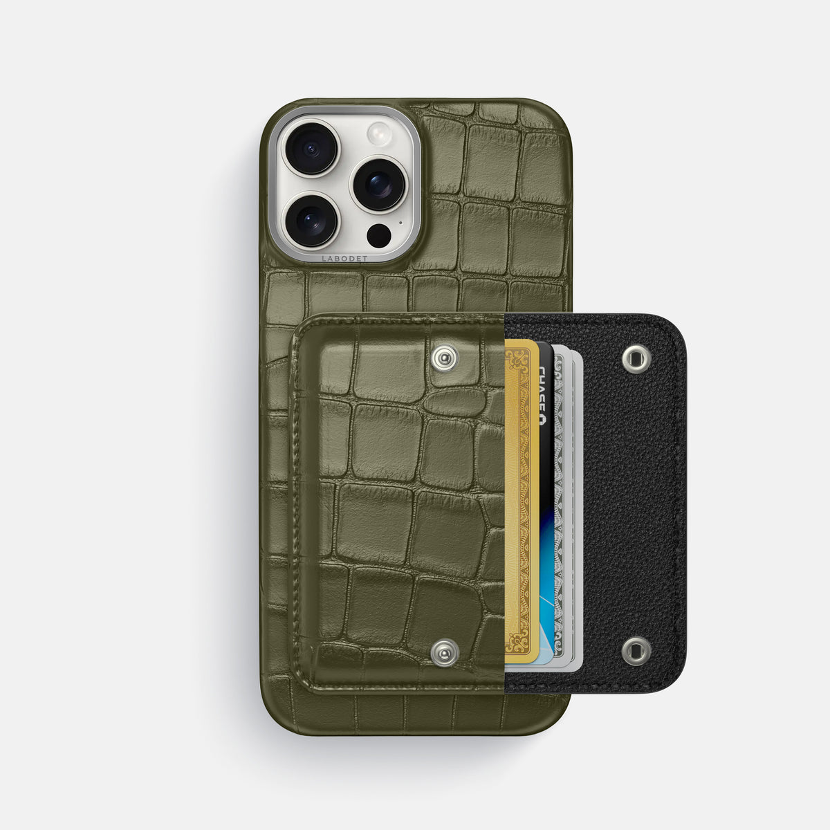 Kaki-Green iPhone 16 Pro Max Envelope Case Alligator -2 | Kaki-Green