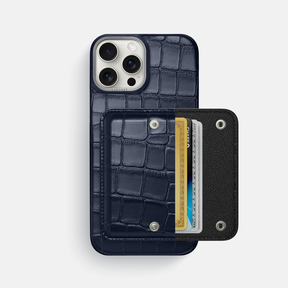 Navy Blue iPhone 16 Pro Max Envelope Case Alligator -2 | Navy-Blue