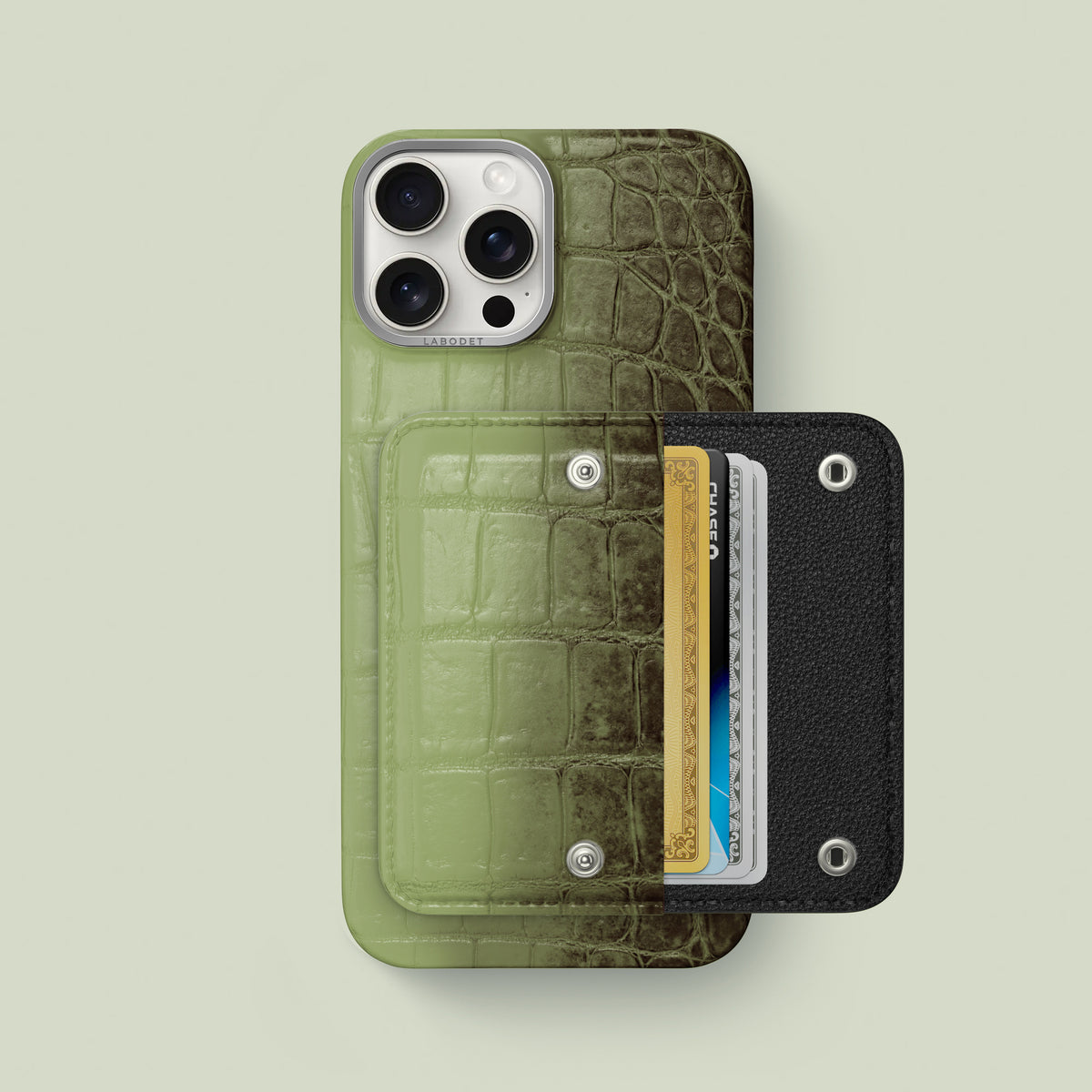 Celadon Green iPhone 16 Pro Max Envelope Case Himalayan Crocodile -1 | Celadon-Green