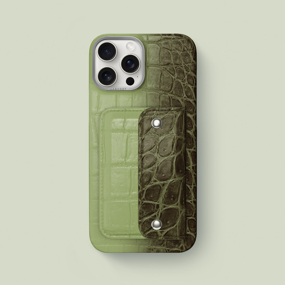 Celadon Green iPhone 16 Pro Max Envelope Case Himalayan Crocodile -2 | Celadon-Green