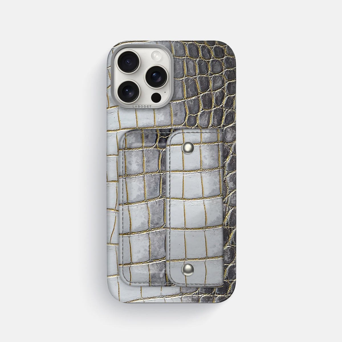 Gold iPhone 16 Pro Max Envelope Case Himalayan Crocodile -1 | Gold