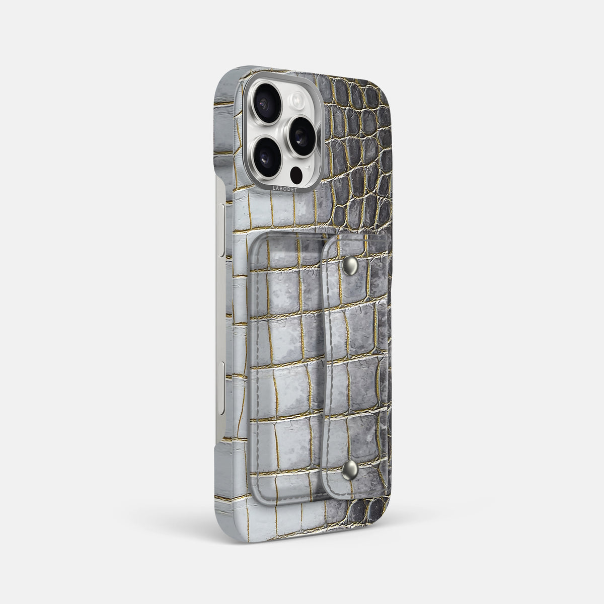 Gold iPhone 16 Pro Max Envelope Case Himalayan Crocodile -3 | Gold