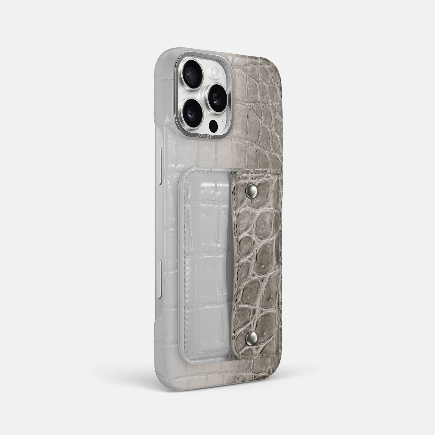 Grey iPhone 16 Pro Max Envelope Case Himalayan Crocodile -3 | Grey