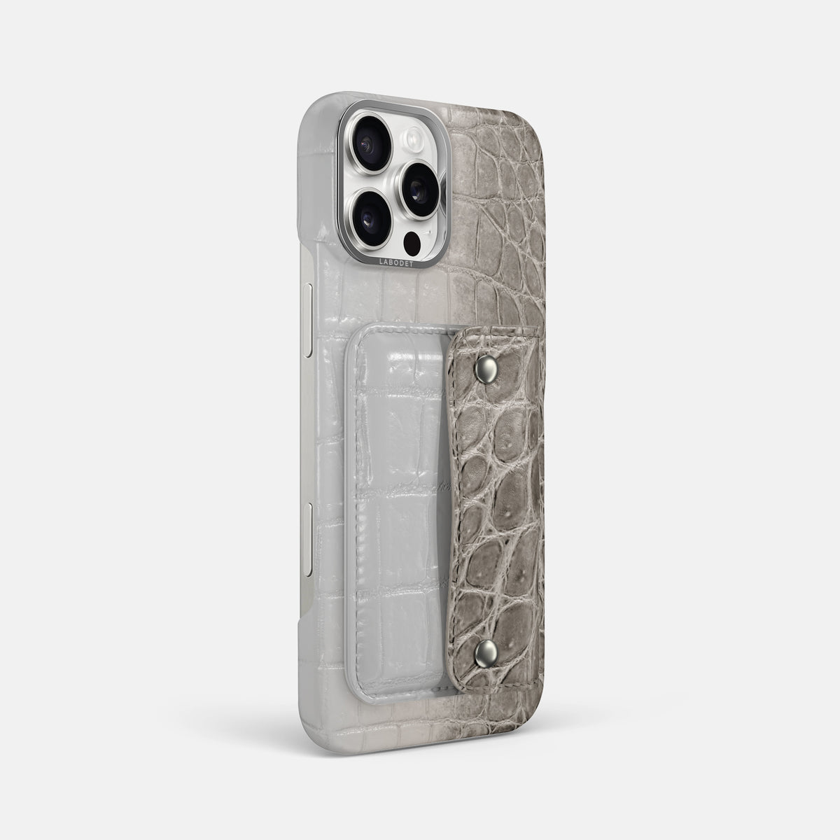 Grey iPhone 16 Pro Max Envelope Case Himalayan Crocodile -3 | Grey