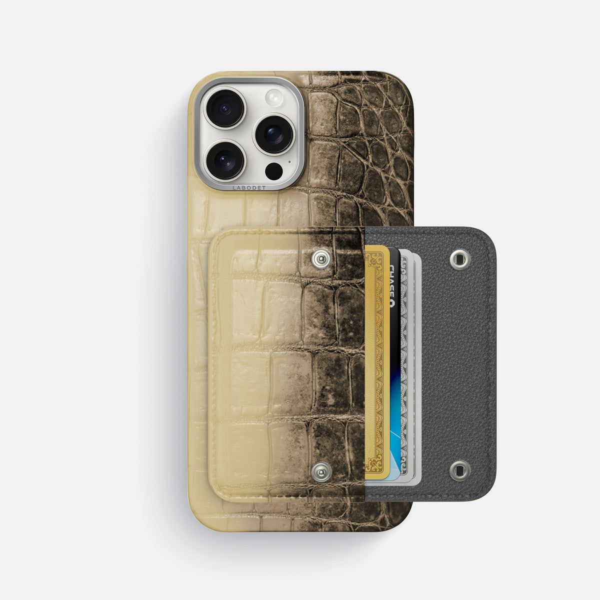 Natural iPhone 16 Pro Max Envelope Case Himalayan Crocodile -2 | Natural