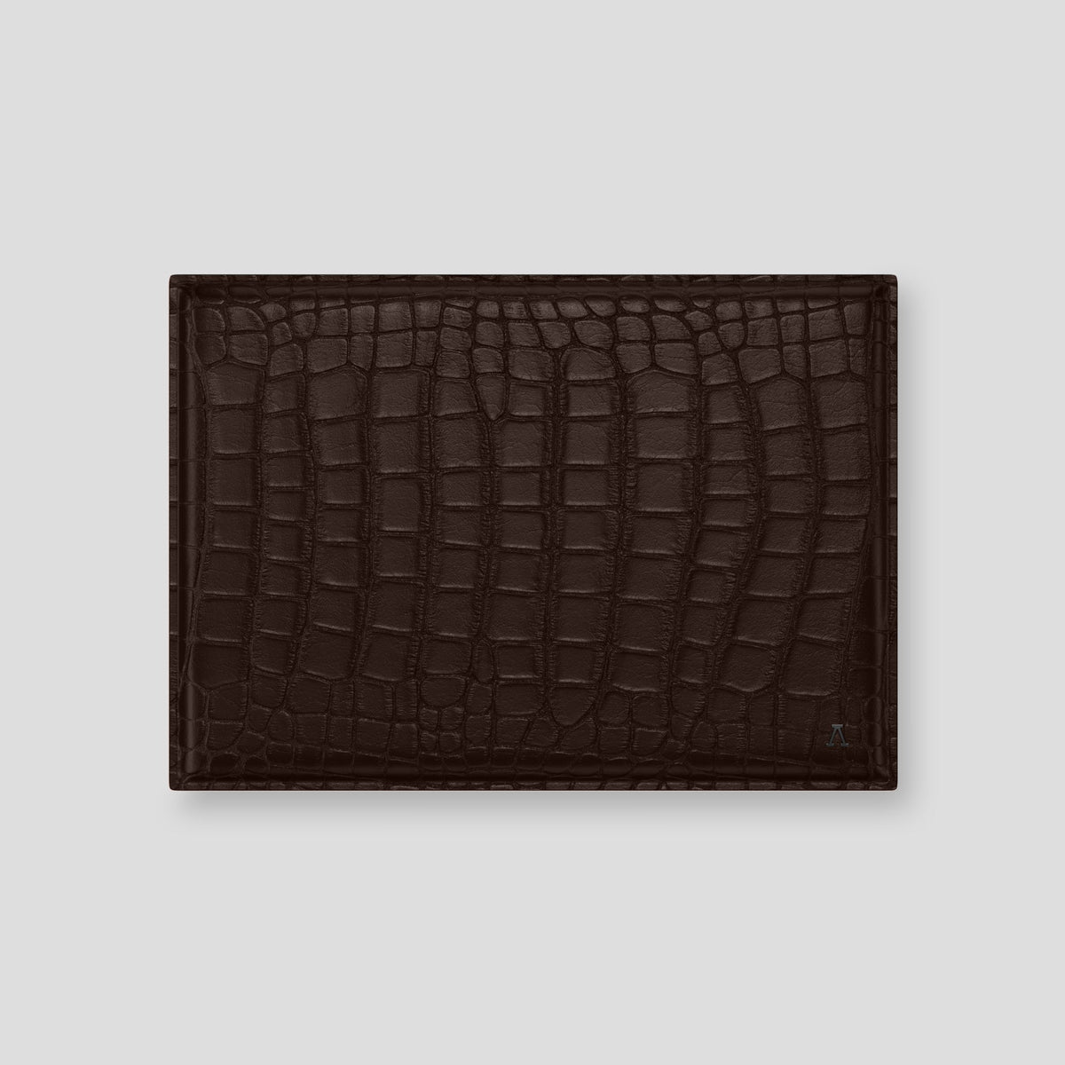 Dark-Brown Envelope For MacBook Air 15-inch (2023 / 2024) Alligator with Black Metal -1 | Dark-Brown-Black