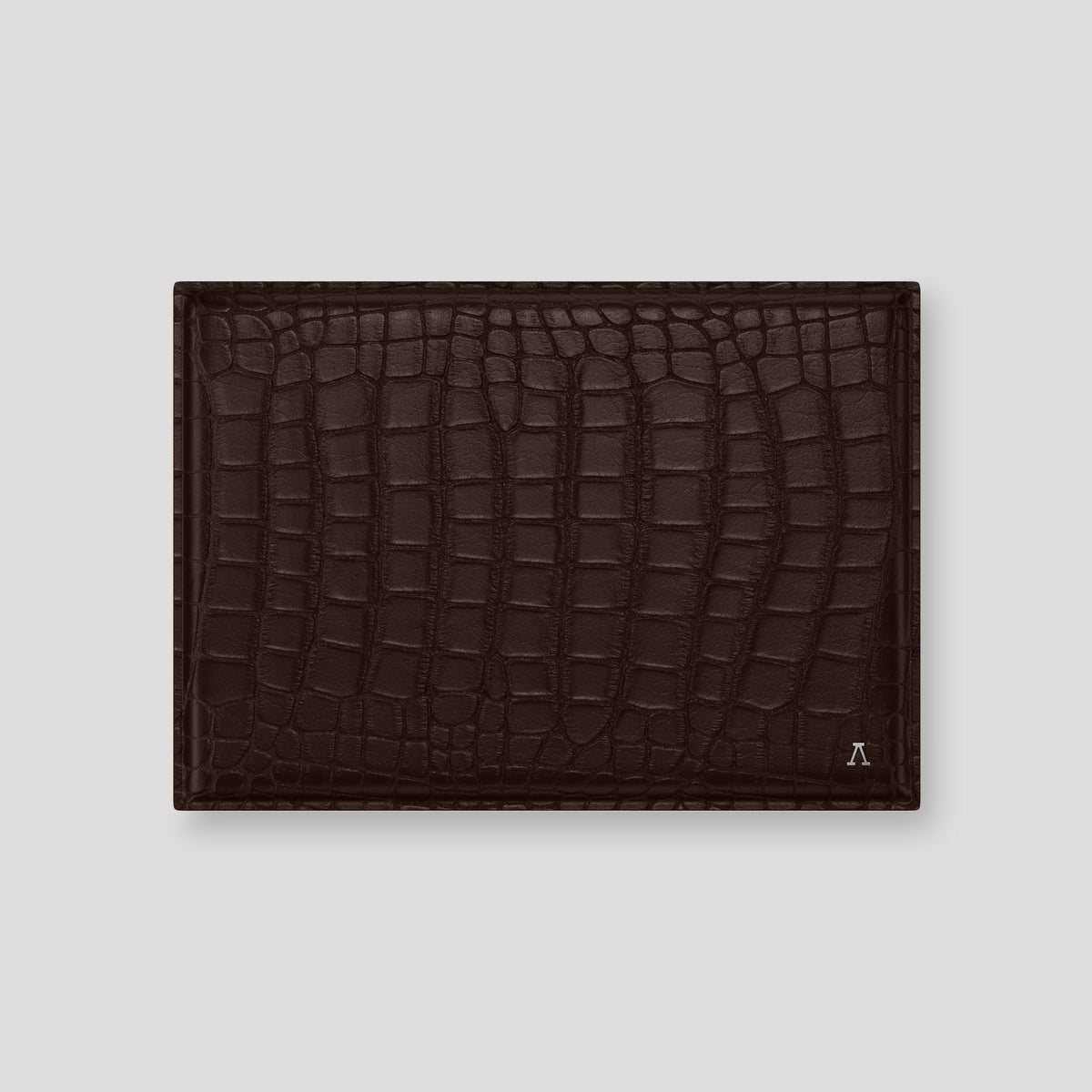 Dark-Brown Envelope For MacBook Air 15-inch (2023 / 2024) Alligator with Steel Metal -1 | Dark-Brown-Steel
