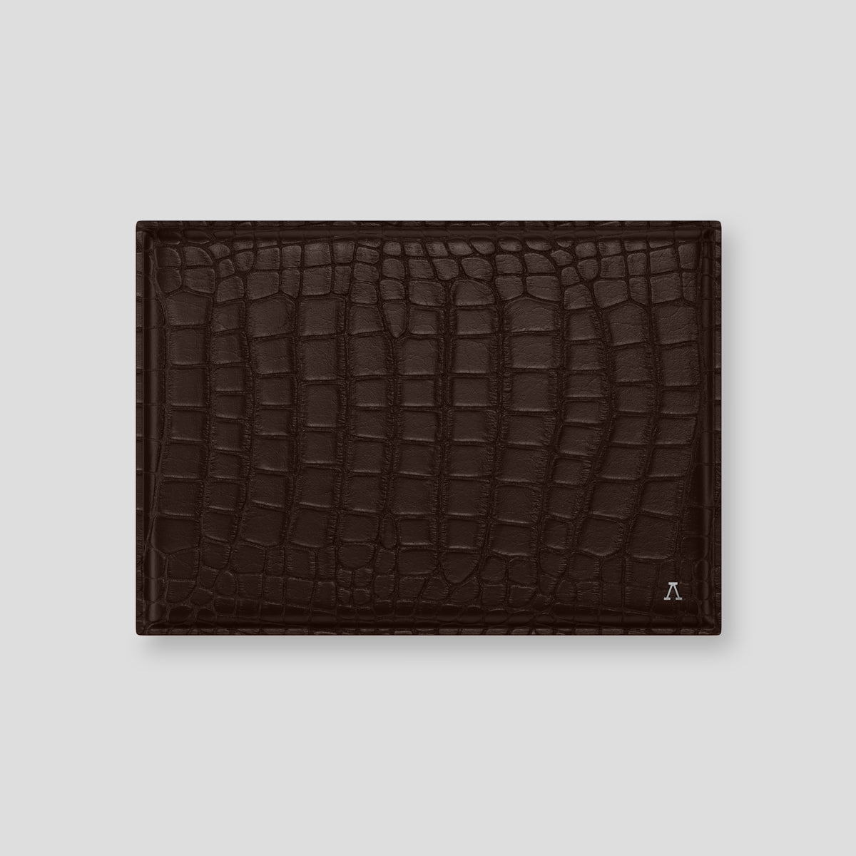 Dark-Brown Envelope Macbook 16 In Alligator with Steel Metal -1 | Dark-Brown-Steel