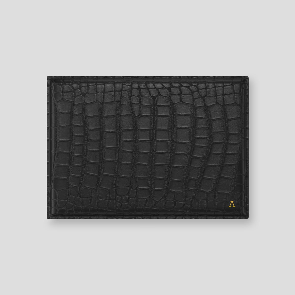 Black Envelope Macbook 16 In Alligator with Gold Metal -1 | Black-Gold
