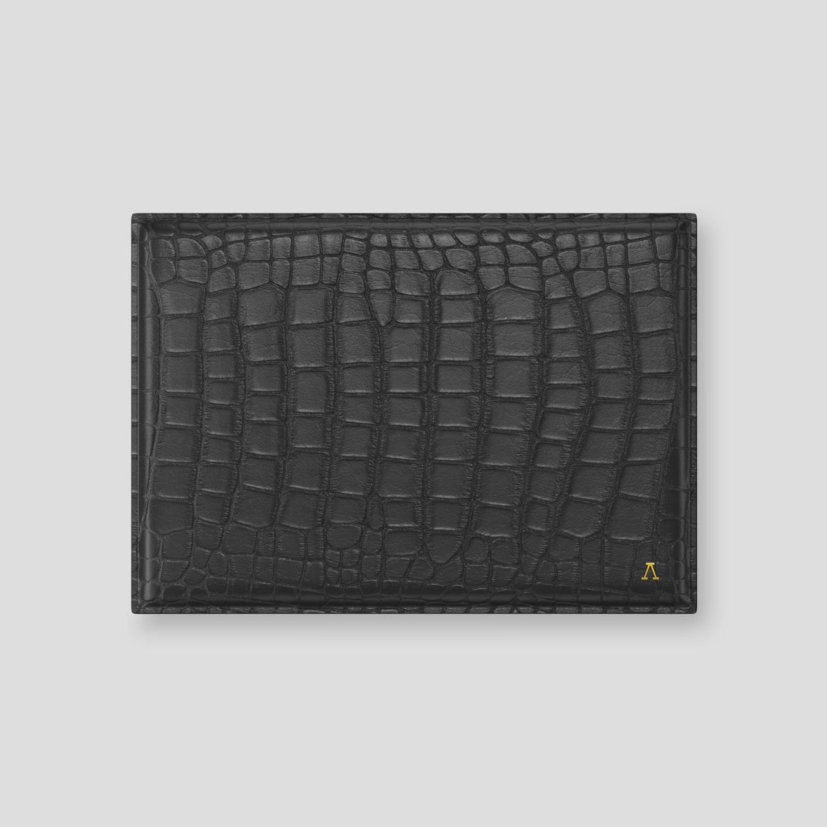 Grey Envelope For MacBook Air 15-inch (2023 / 2024) Alligator with Gold Metal -1 | Grey-Gold
