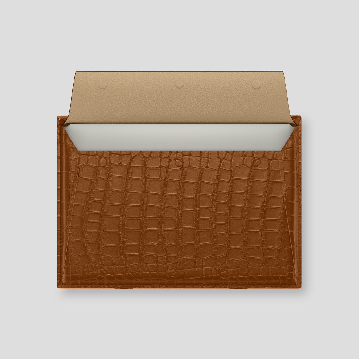 Honey Envelope For MacBook Air 15-inch (2023 / 2024) Alligator with Gold Metal -3 | Honey-Gold