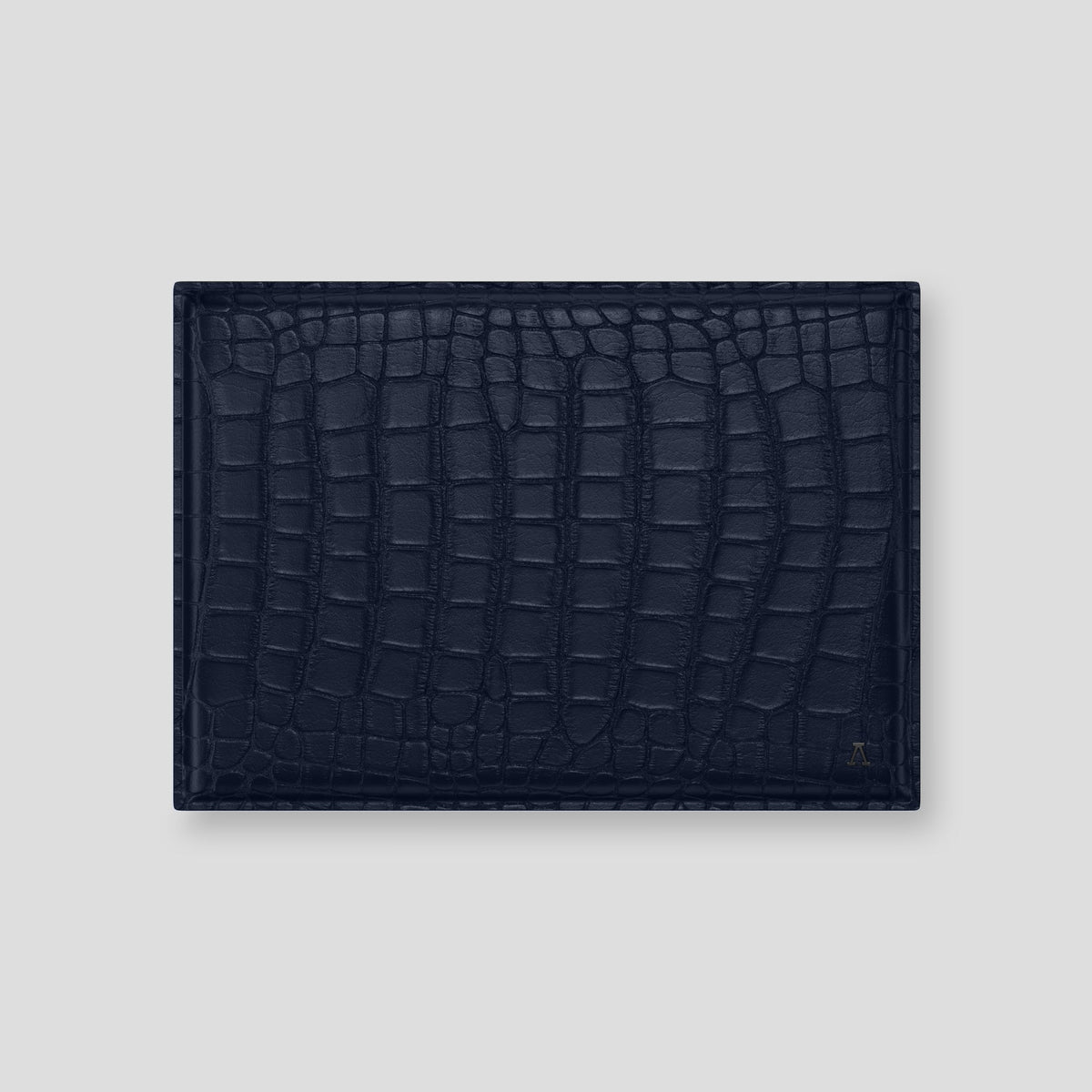 Navy Blue Envelope For MacBook Air 15-inch (2023 / 2024) Alligator with Black Metal -1 | Navy-Blue-Black