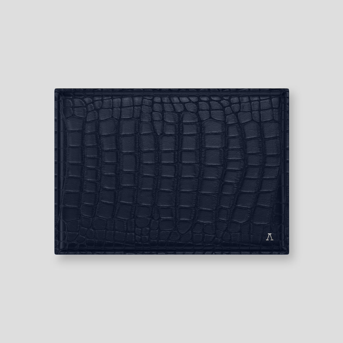 Navy Blue Envelope Macbook 16 In Alligator with Steel Metal -1 | Navy-Blue-Steel