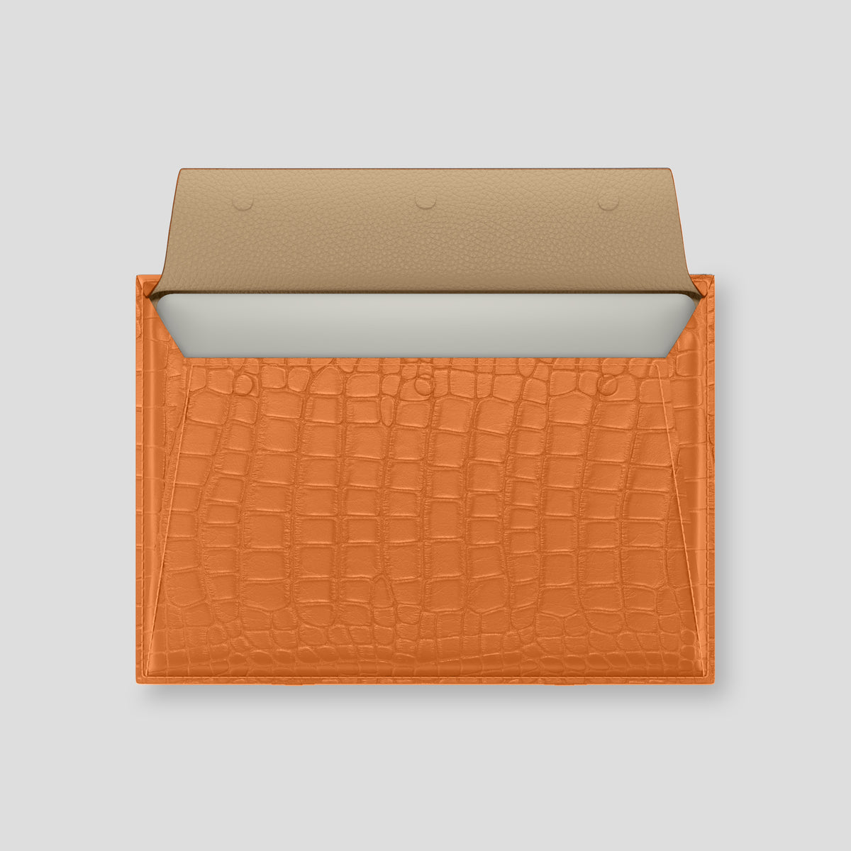 Orange Envelope Macbook 16 In Alligator with Steel Metal -3 | Orange-Steel