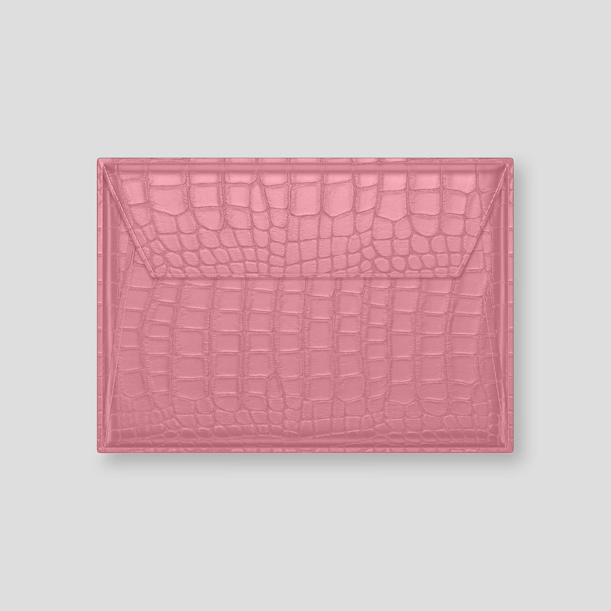 Pink Envelope For MacBook Air 15-inch (2023 / 2024) Alligator with Black Metal -2 | Pink-Black
