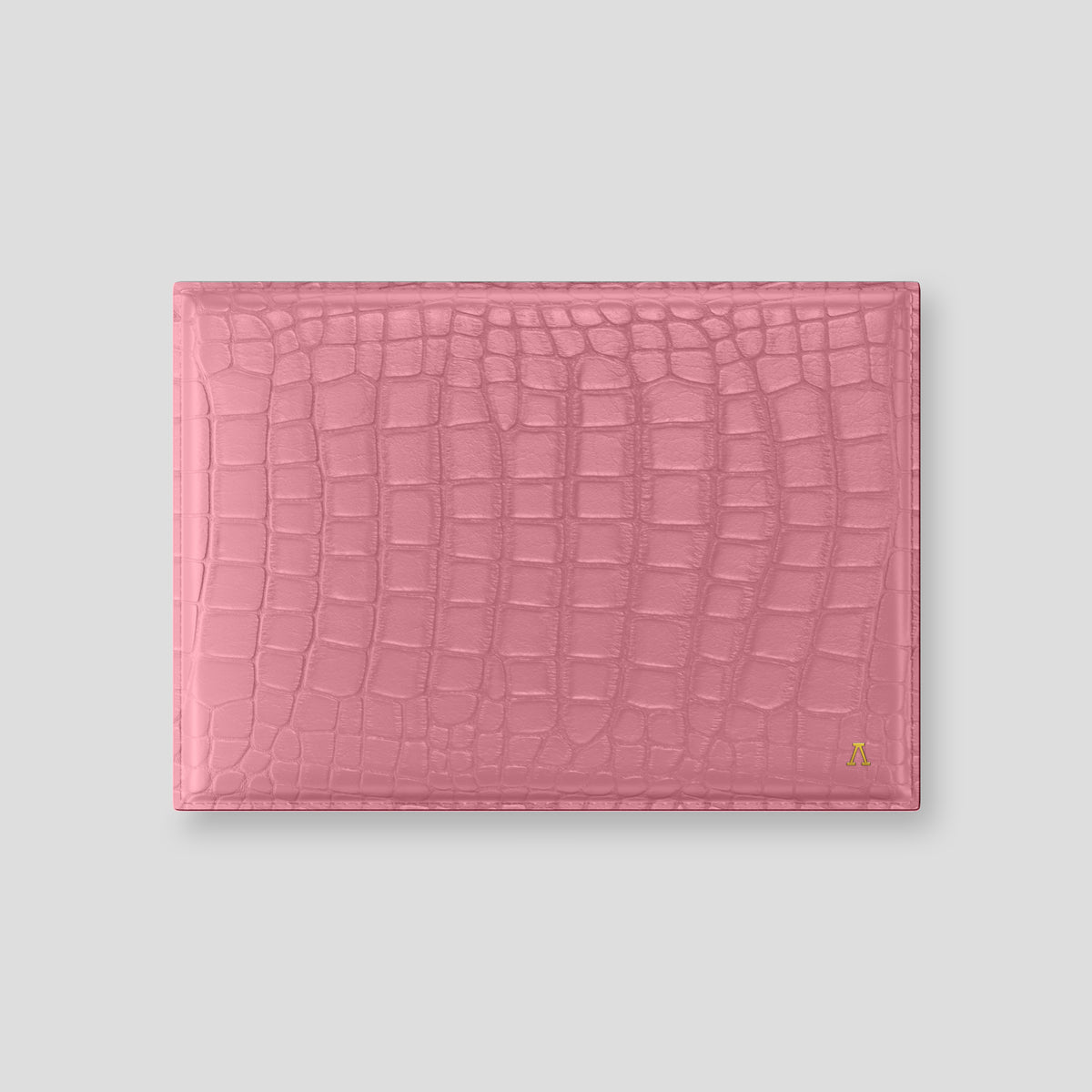 Pink-Lagoon Envelope Macbook 16 In Alligator with Gold Metal -1 | Pink-Lagoon-Gold