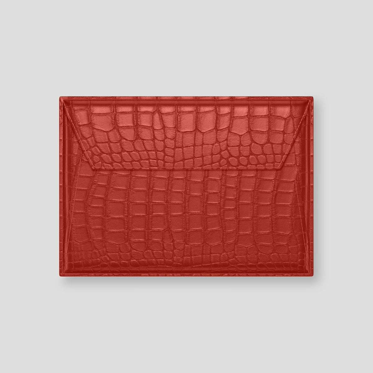 Red Envelope For MacBook Air 15-inch (2023 / 2024) Alligator with Black Metal -2 | Red-Black