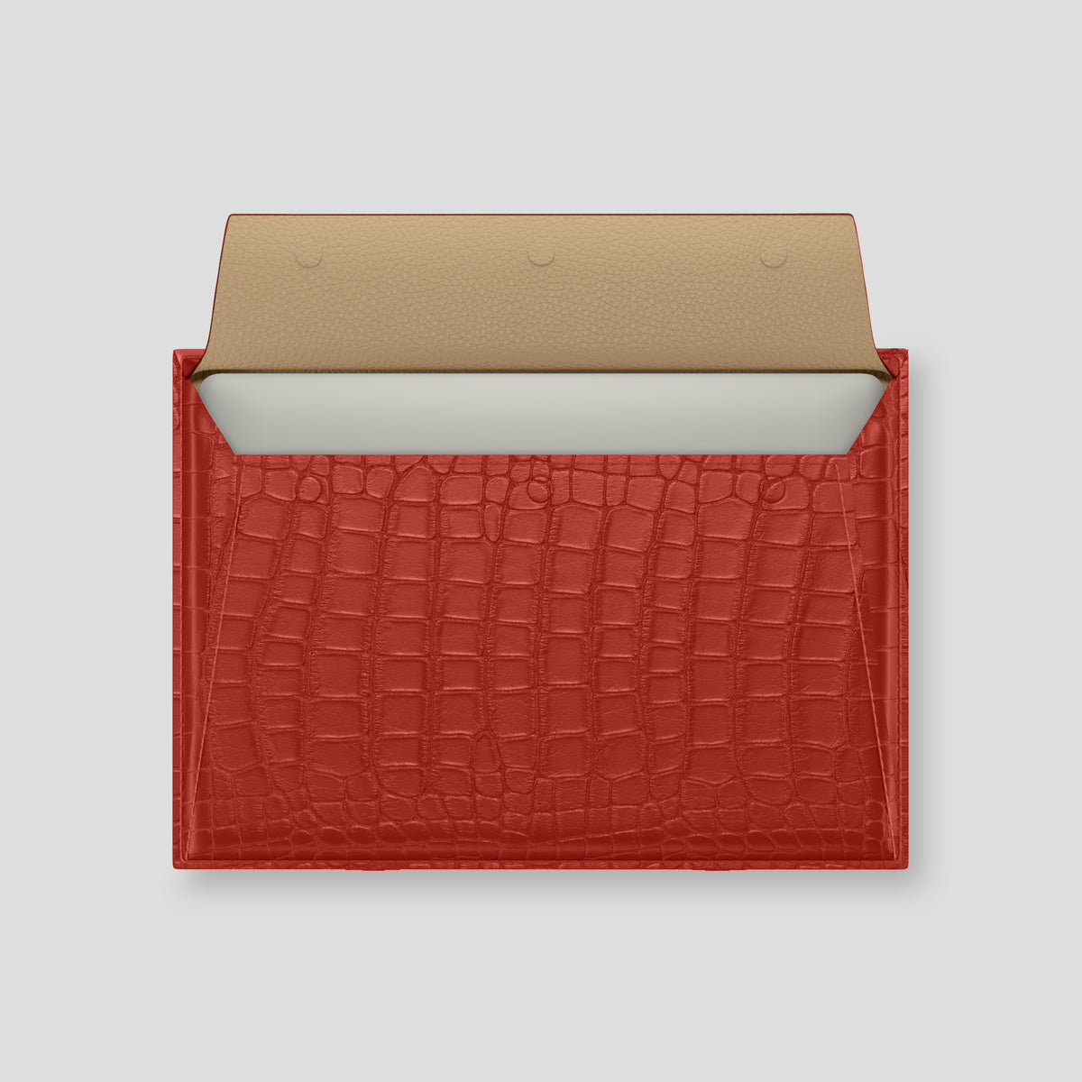 Red Envelope Macbook 16 In Alligator with Black Metal -3 | Red-Black