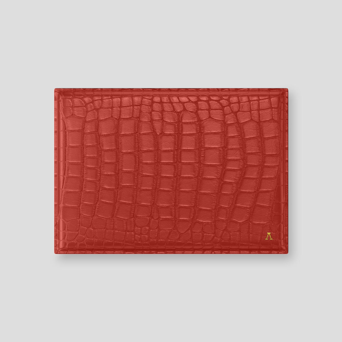Red Envelope For MacBook Air 15-inch (2023 / 2024) Alligator with Gold Metal -1 | Red-Gold