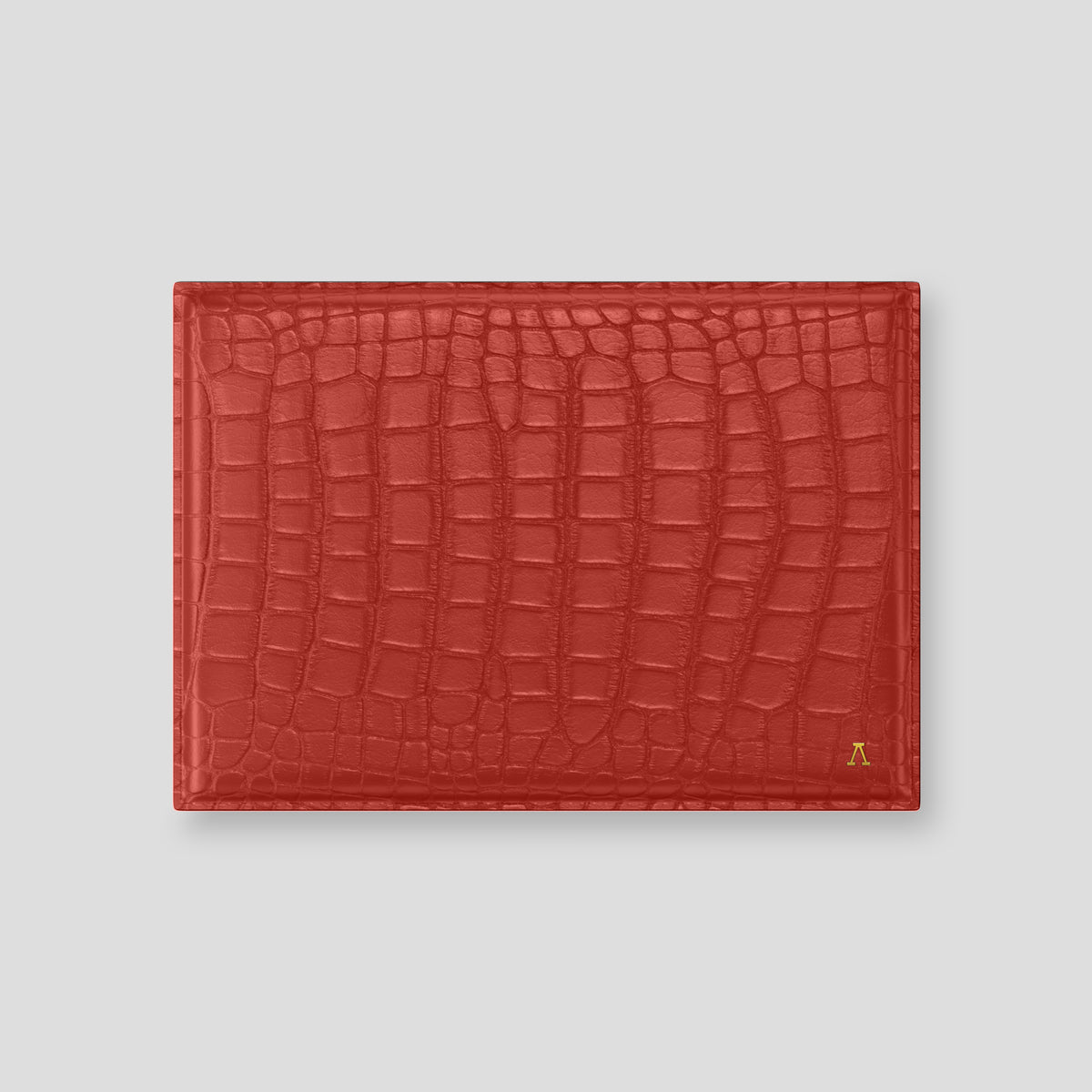 Red Envelope Macbook 16 In Alligator with Gold Metal -1 | Red-Gold