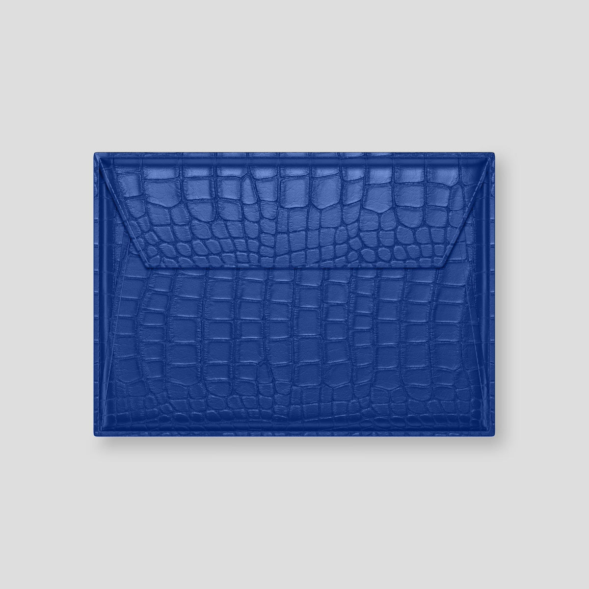 Royal Blue Envelope For MacBook Air 15-inch (2023 / 2024) Alligator with Gold Metal -2 | Royal-Blue-Gold