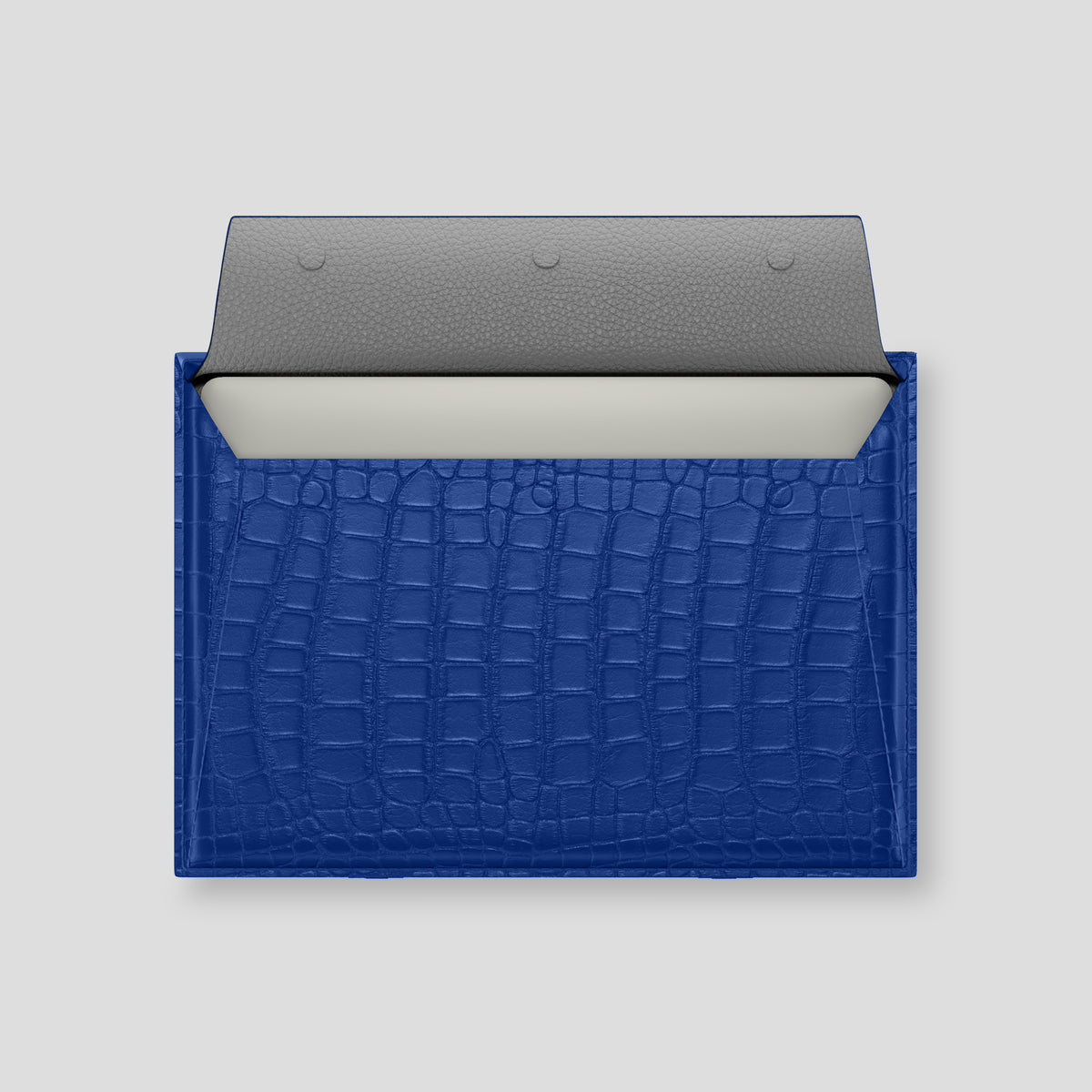 Royal Blue Envelope Macbook 16 In Alligator with Gold Metal -3 | Royal-Blue-Gold