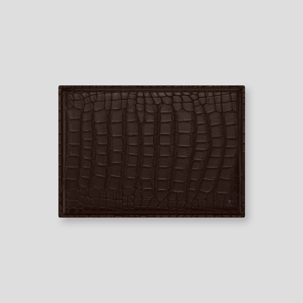 Dark-Brown Envelope For MacBook Air 13-inch (2022 / 2024) Alligator with Black Metal -1 | Dark-Brown-Black
