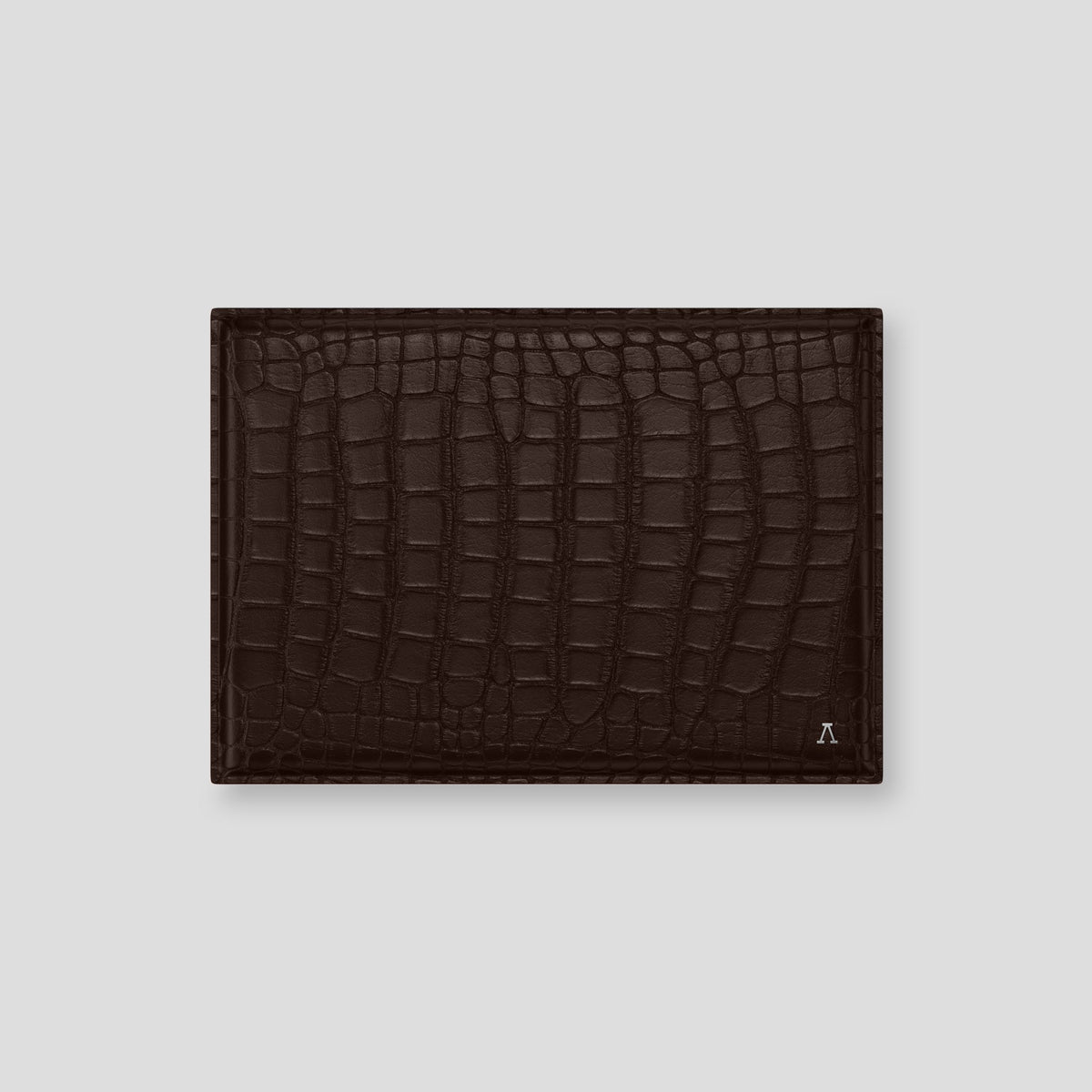 Dark-Brown Envelope For MacBook Air 13-inch (2022 / 2024) Alligator with Steel Metal -1 | Dark-Brown-Steel