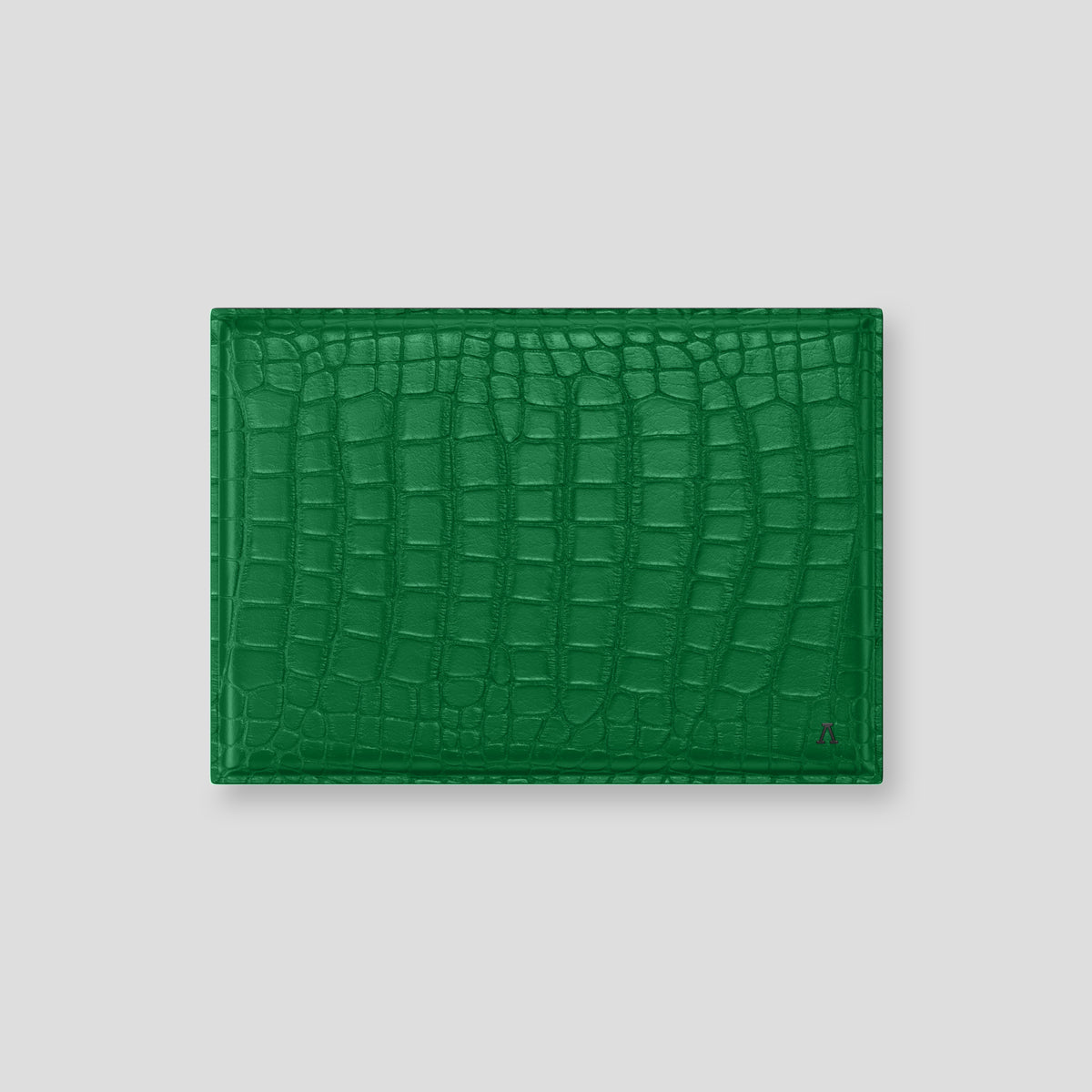 Forest-Green Envelope For MacBook Air In Alligator with Black Metal -1 | Forest-Green-Black