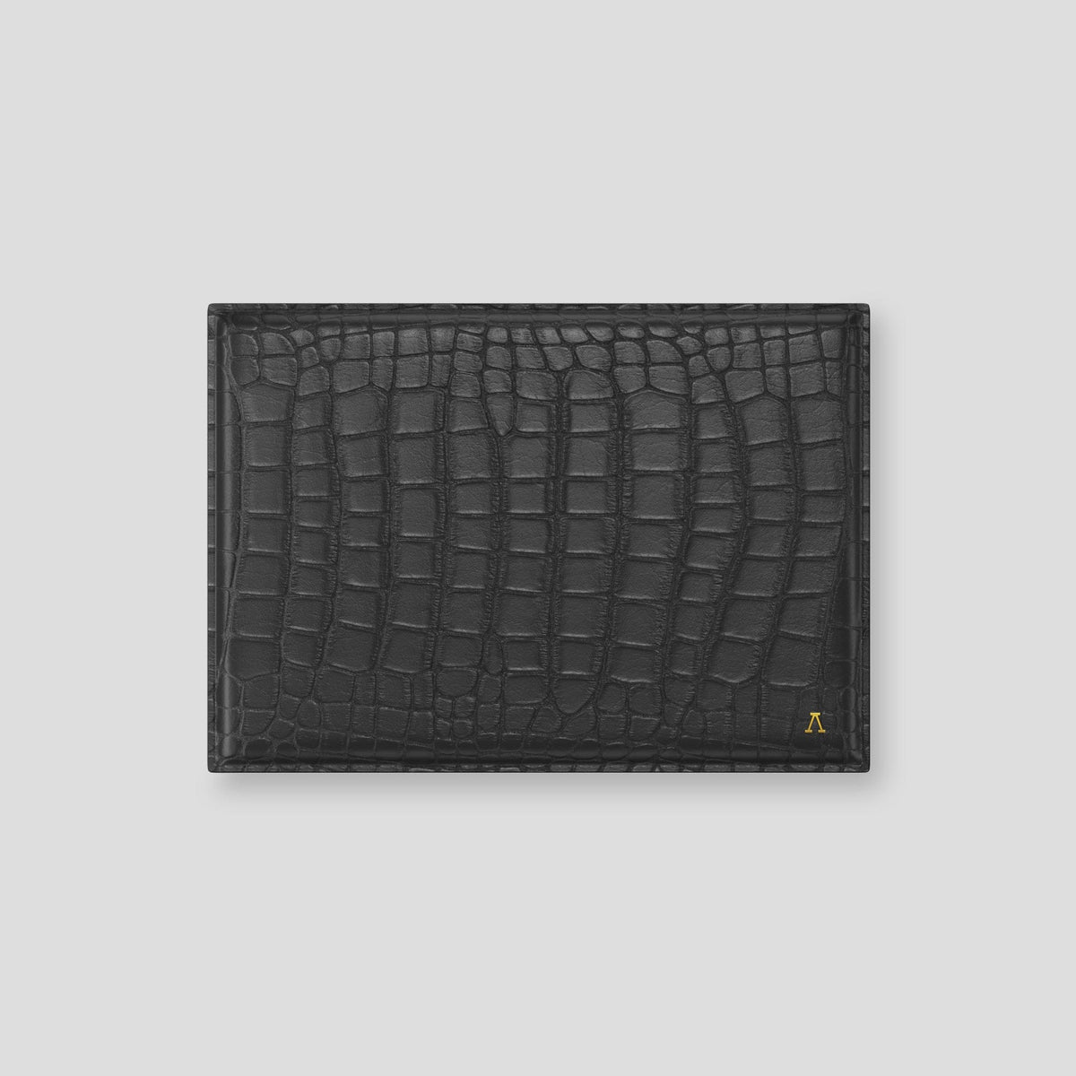 Grey Envelope For MacBook Air 13-inch (2022 / 2024) Alligator with Gold Metal -1 | Grey-Gold