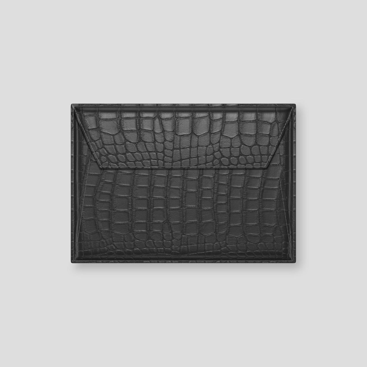 Grey Envelope For MacBook Air 13-inch (2022 / 2024) Alligator with Steel Metal -2 | Grey-Steel