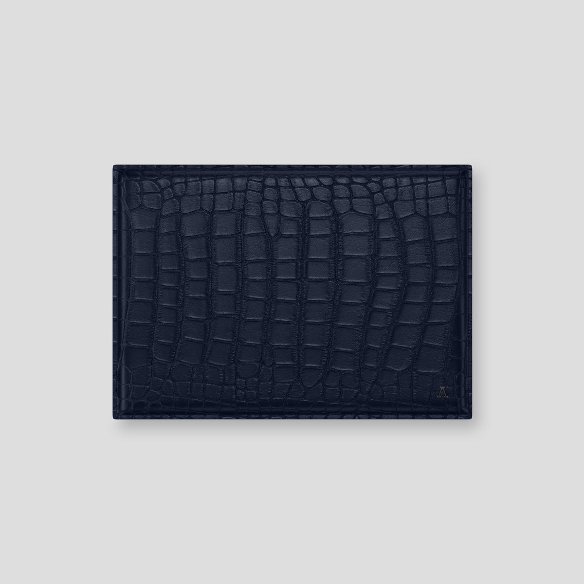 Navy Blue Envelope For MacBook Air 13-inch (2022 / 2024) Alligator with Black Metal -1 | Navy-Blue-Black