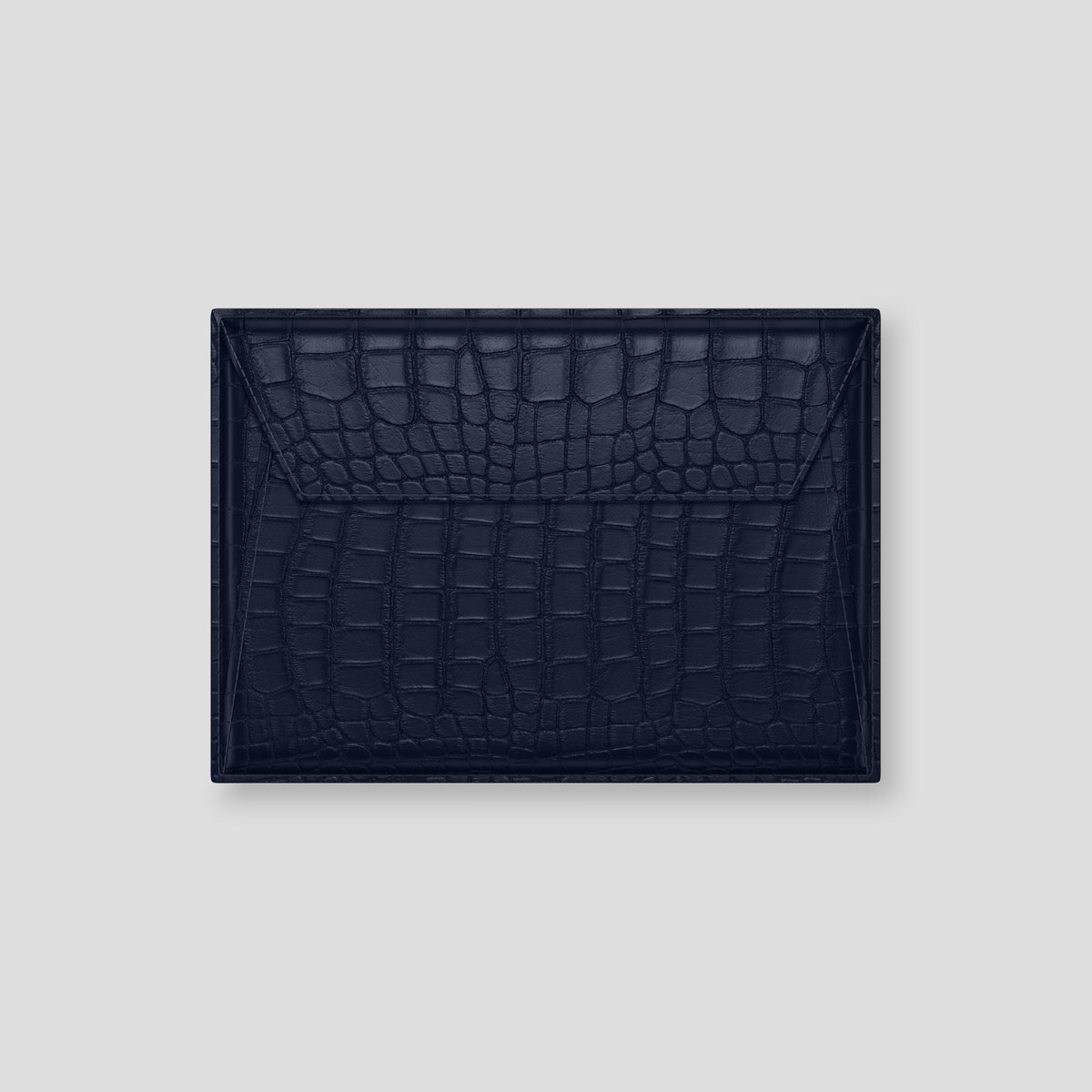 Navy Blue Envelope For MacBook Air 13-inch (2022 / 2024) Alligator with Steel Metal -2 | Navy-Blue-Steel