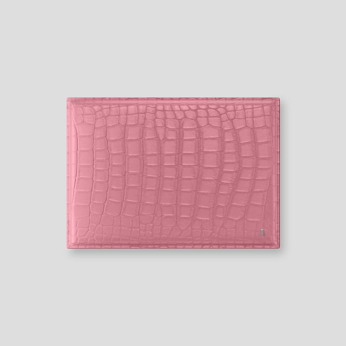 Pink Envelope For MacBook Air 13-inch (2022 / 2024) Alligator with Steel Metal -1 | Pink-Steel