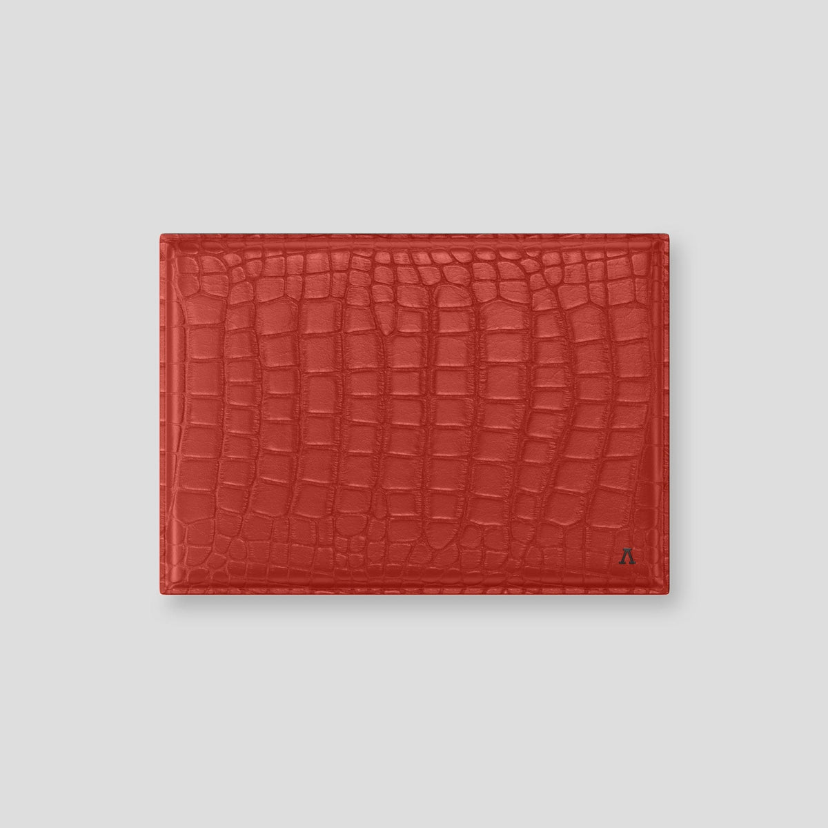 Red Envelope For MacBook Air 13-inch (2022 / 2024) Alligator with Black Metal -1 | Red-Black