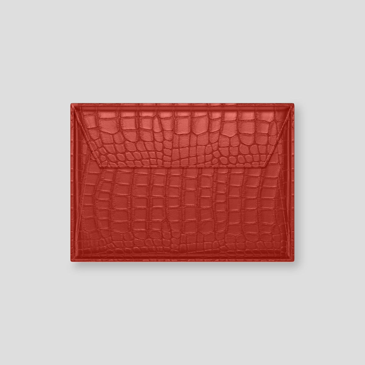 Red Envelope For MacBook Air 13-inch (2022 / 2024) Alligator with Gold Metal -2 | Red-Gold
