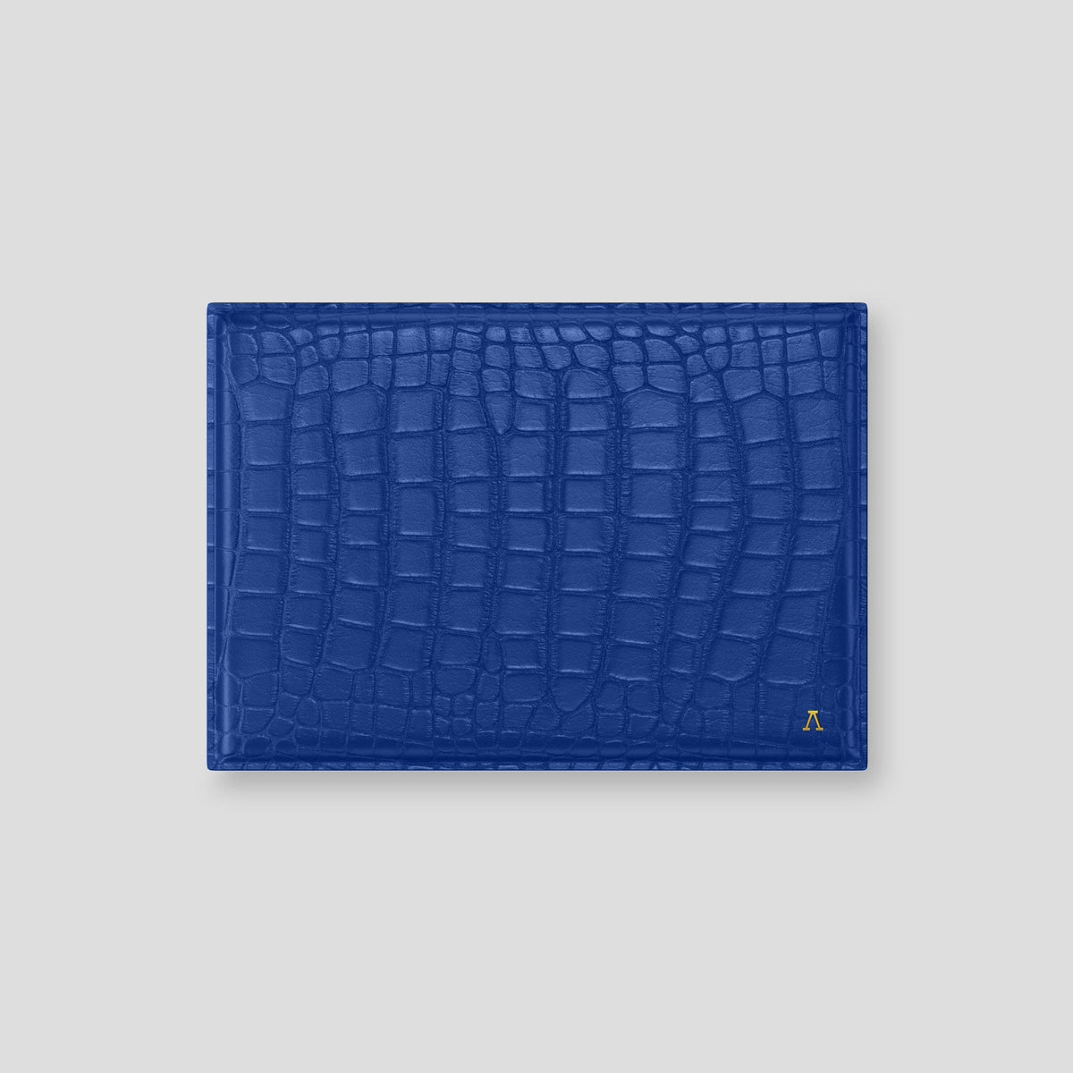 Royal Blue Envelope For MacBook Air 13-inch (2022 / 2024) Alligator with Gold Metal -1 | Royal-Blue-Gold