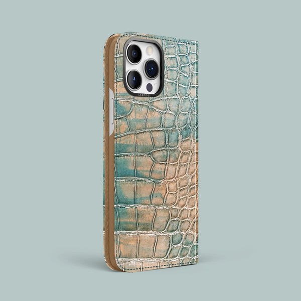 iPhone 15 Pro Max Folio Case 1/1 Raie Manta Alligator