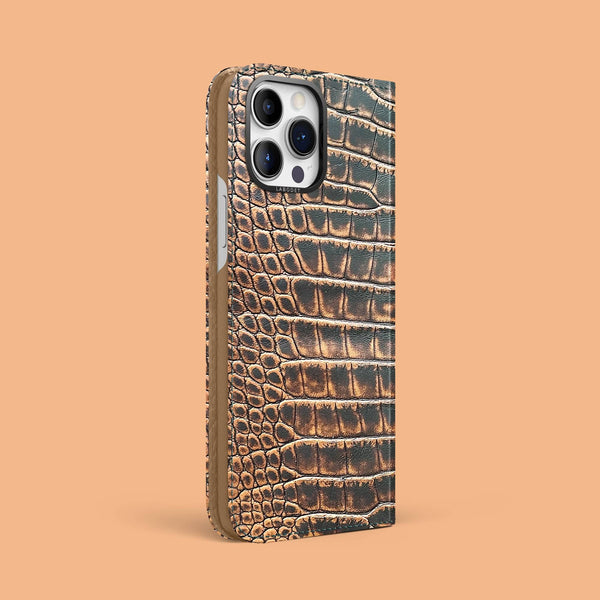 iPhone 15 Pro Max Folio Case 1/1 Lion Alligator
