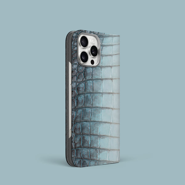 Folio Case 1/1 Lagoon For iPhone 16 Pro In Himalayan Crocodile
