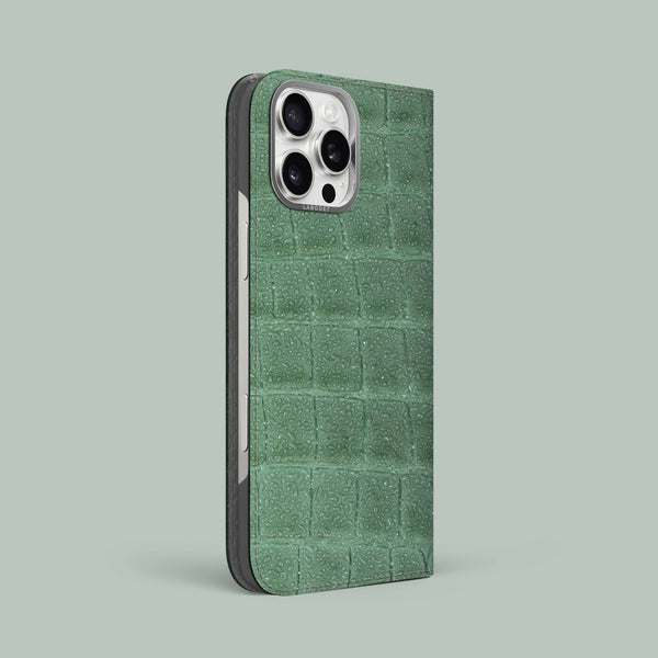 Folio Case 1/1 Water Drop For iPhone 16 Pro Max In Alligator