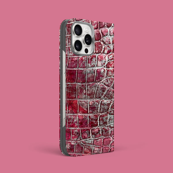 Folio Case 1/1 Garnet For iPhone 16 Pro Max In Alligator