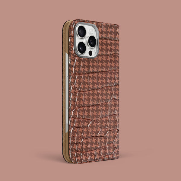 Folio Case 1/1 Tribute To Fashion For iPhone 16 Pro Max In Alligator